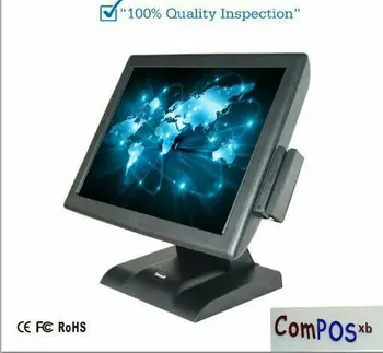 Free shipping touch screen Commercial pos terminal restaurant cash register all in one pc with card reader with copy windows