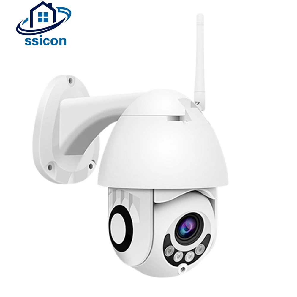 

SSICON Mini 1080P Wifi PTZ IP Camera Outdoor Two Way Audio 3.6mm Lens Night Vision IR 60M Wireless Security Speed Dome Camera