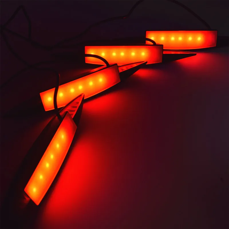 4PCS 8W Car Wheel Lights Tire Light Eyebrow Shape Decorative Lights Lamp Kit RGB Car Wheel Eyebrow Lamp With RF Remote.10