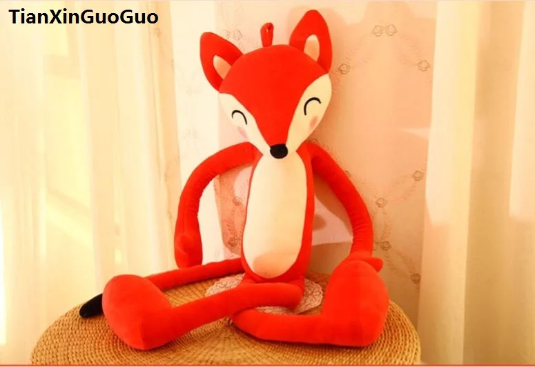 Large 70cm red fox plush toy long feet cartoon down cotton soft doll throw pillow birthday gift s0675 | Игрушки и хобби
