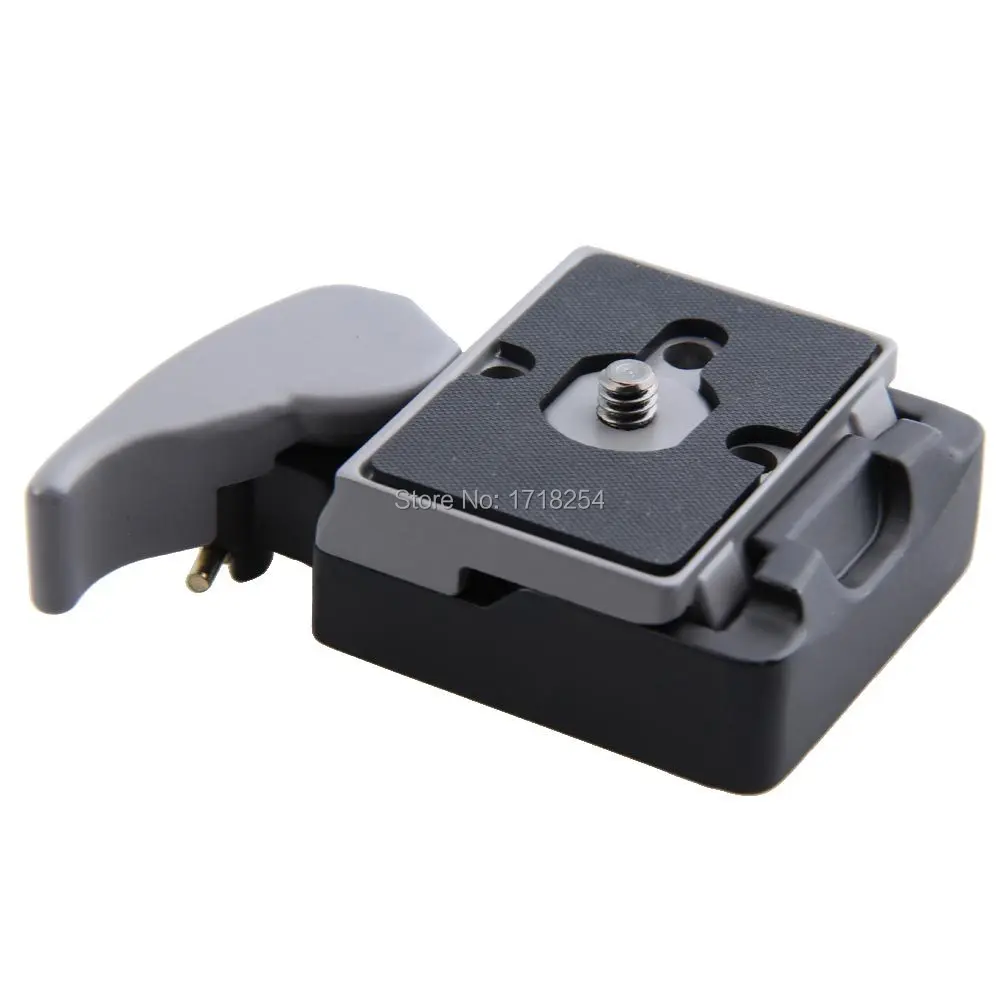 Black Camera 323 Quick Release Adapter with Manfrotto 200PL-14 Compat Plate 
