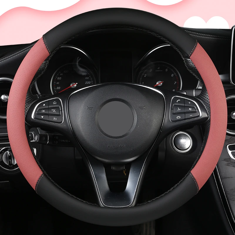 Крышка рулевого колеса автомобиля 5 цветов для женщины девушки дышащая оплетка на рулевом колесе Funda Volante Универсальный Авто Стайлинг