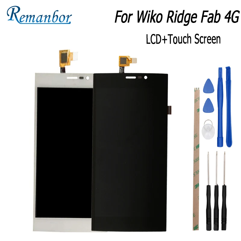 

Remanbor For Wiko Ridge Fab 4G LCD and Touch screen Assembly replacement parts for Wiko Ridge Fab 4G -black+tools