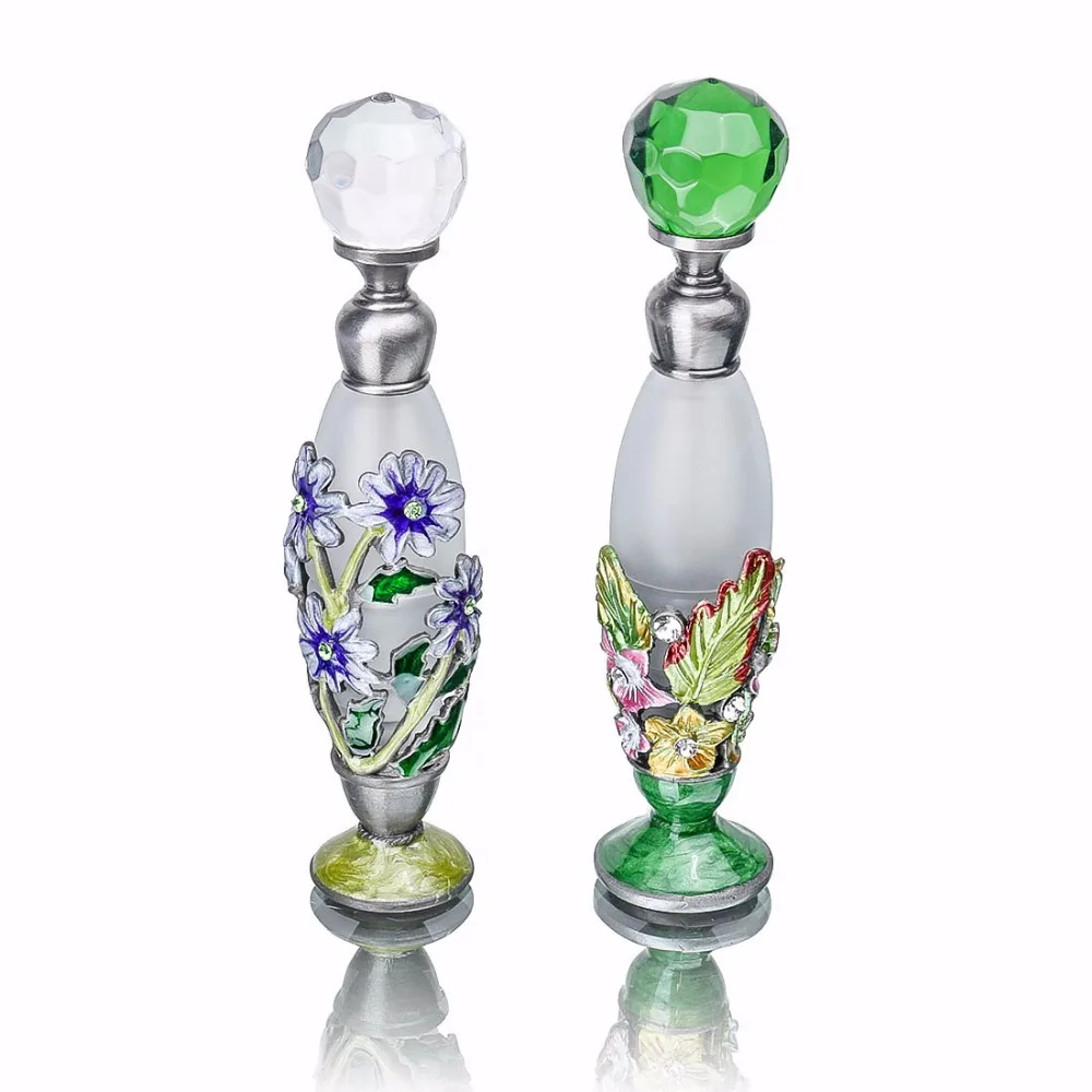 

H&D Wedding Home Decor Favors Vintage Retro Perfume Bottle With Flower Pattern Restoring Ancient Empty Refillable Portable Gifts