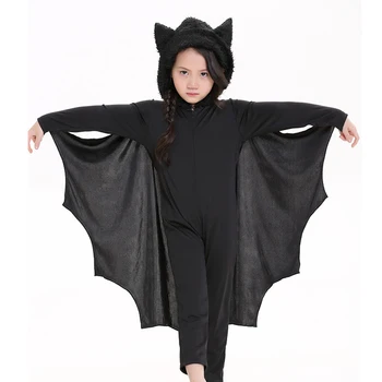 

Animal Bat Costume for Girls Halloween Superhero Batman Cosplay Carnival Fancy Party Uniform Dress