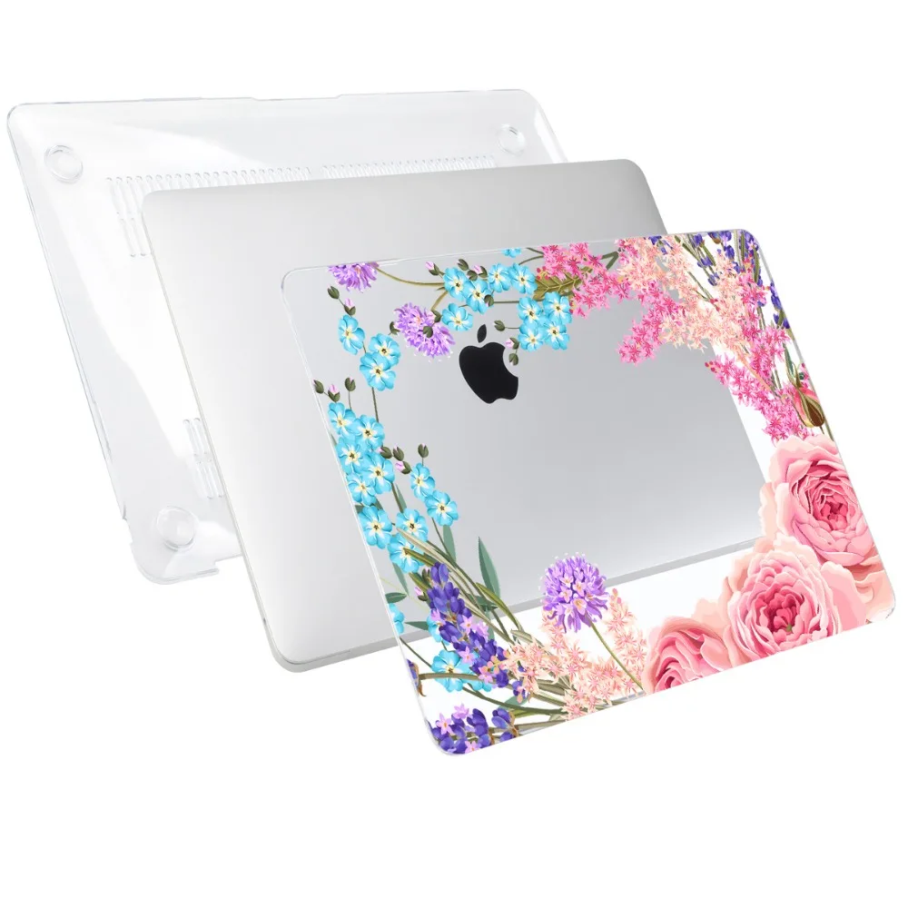 Чехол с кристаллами для Macbook Air 1" A1932 милый цветочный пластиковый жесткий чехол Pro 13 15" retina Touch Bar Air 13,3