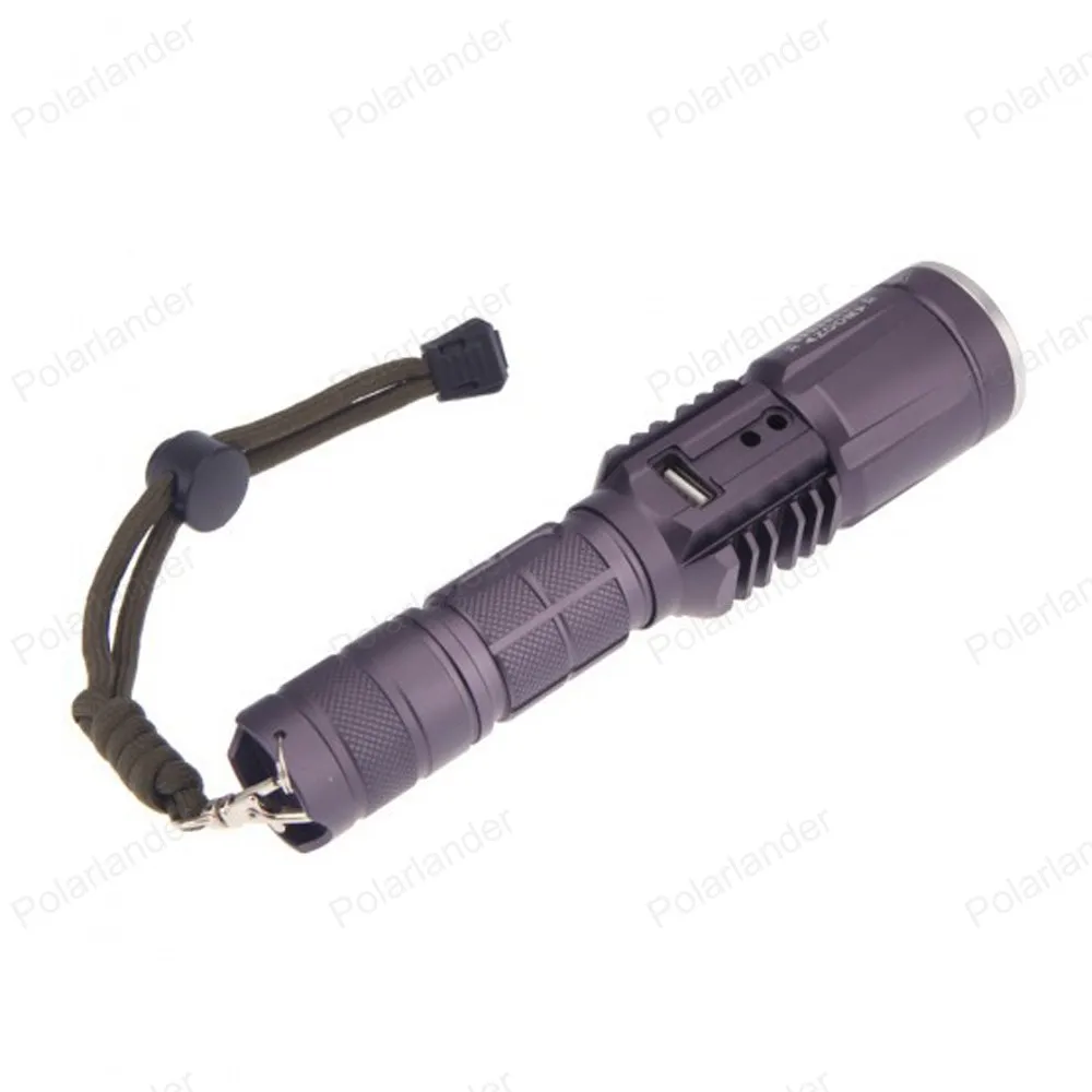 High quality multi function flashlight with USB can charge the phone