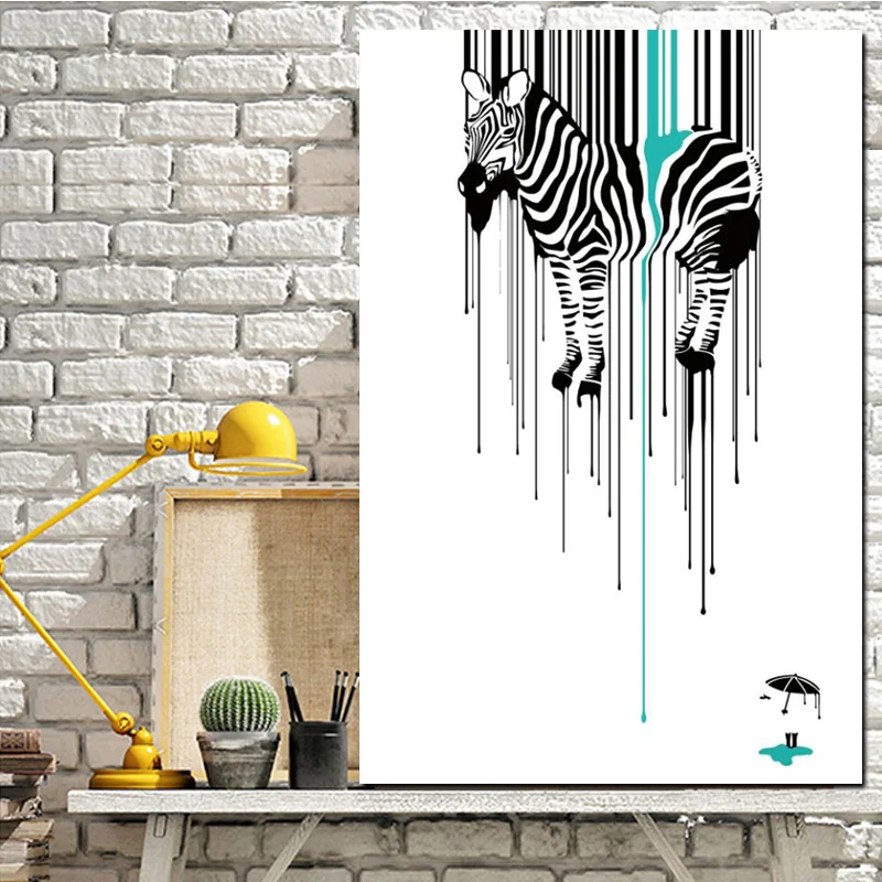 HD Print Abstract Zebra Design Abstract Oil Painting on Canvas Poster Modern Wall Picture or Living Room Sofa Cuadros Decorative (2)