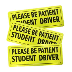 Набор из 3, пожалуйста, будьте терпеливы, студенческие водительские наклейки светоотражающие Новые водительские наклейки автомобильные