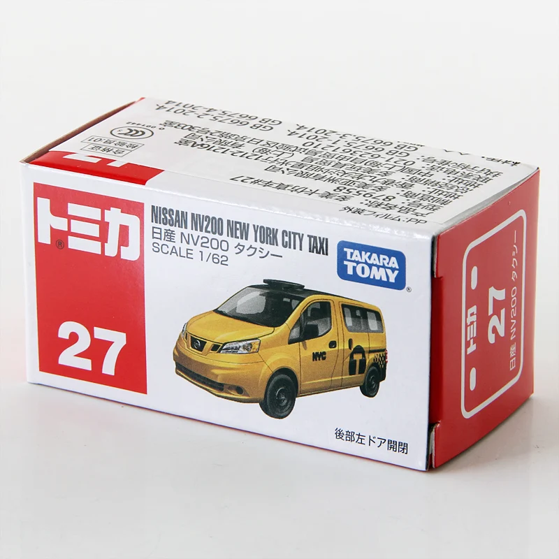 Takara Tomy Tomica Nissan NV200 1/62 Нью-Йорк Такси металл литья под давлением Модель автомобиль игрушечный автомобиль#27