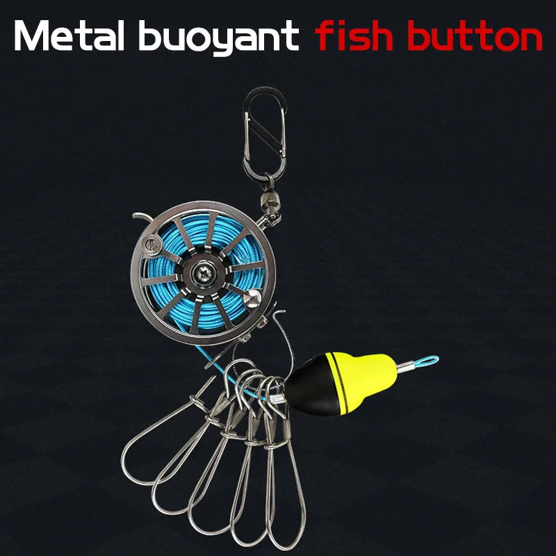 

2017 New Conquero Fishing Lock Buckle With Reel Stainless Steel Live Fish Locks Belt Fishing Tackle Stringer Floats fishing reel