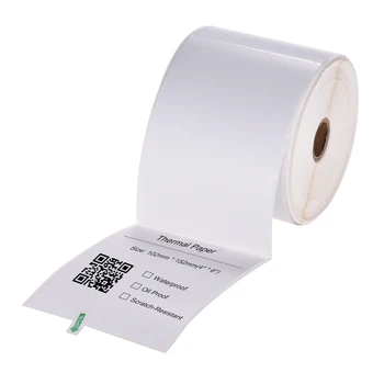 

4" * 6"(102 * 152mm) Thermal Label Postage Shipping Label Strong Self-Adhesive Sticker 1 Roll with 500 Labels Per Roll