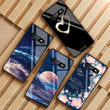 

Starry Sky Pattern Tempered Glass Case For Samsung Galaxy S10 Plus S10e Shockproof Phone Cases For Samsung S10+ S10 Note 10 Case