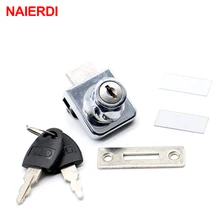 Одиночный стеклянный замок из сплава цинка для дверей шкафа, цилиндрических раздвижных стеклянных замков для мебели(China)