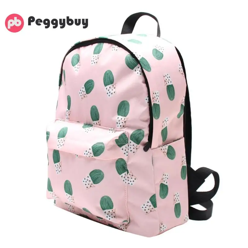 Модные женские милые 3D кактусы рюкзак полиэстер школьные сумки дорожный рюкзак для ноутбука непромокаемый рюкзак сумки на плечо