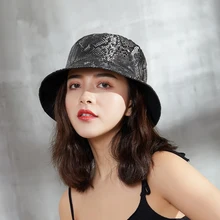 Harajuku змея ведро шапки для мужчин и женщин Рыбацкая шляпа уличная хип-хоп шапка Двусторонняя одежда Рыбацкая шляпа