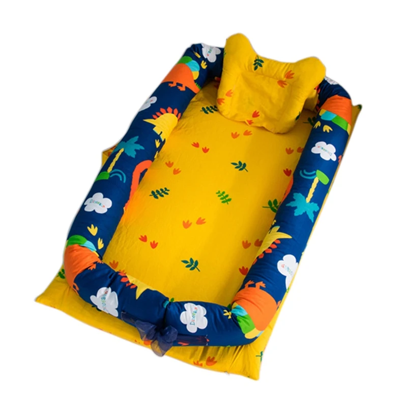 Baby Crib Bedding Set Cotton Bed Bumper Foldable Sleeper ...