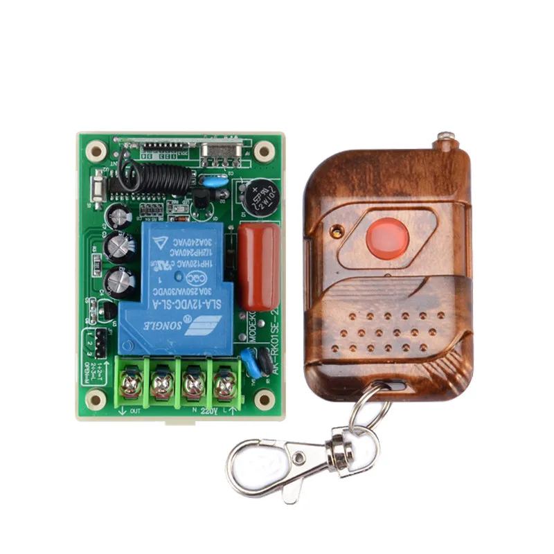 

220V Wireless Receiver Transmitter Remote Control Switch System 30A 3000W 433MHZ light/Lamp LED water pump Push cover transmiter