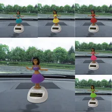 Гавайский автомобиль для девочек на солнечных батареях танцующее животное качающееся анимированное качающееся танцовщица авто Интерьер приборная панель качающееся авто аксессуары