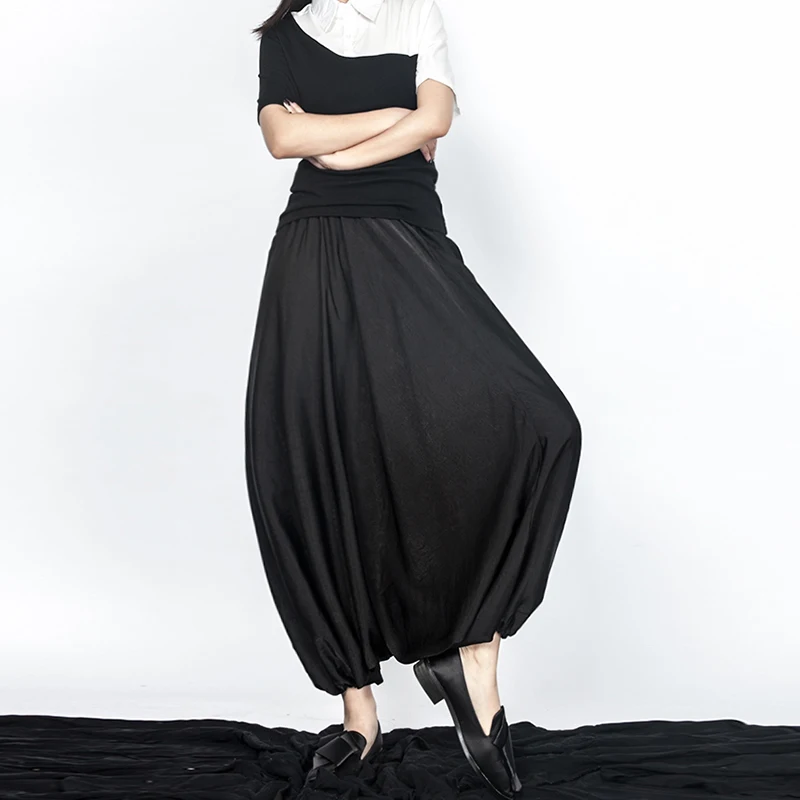 Longitud Harén Casual Twotwinstyle Pants Linterna Elástico Pants Básica Tamaño Para 2018 De Mujer Gran Pantalones Tobillo Mujeres Black Del La Primavera gray Moda ppz67qg
