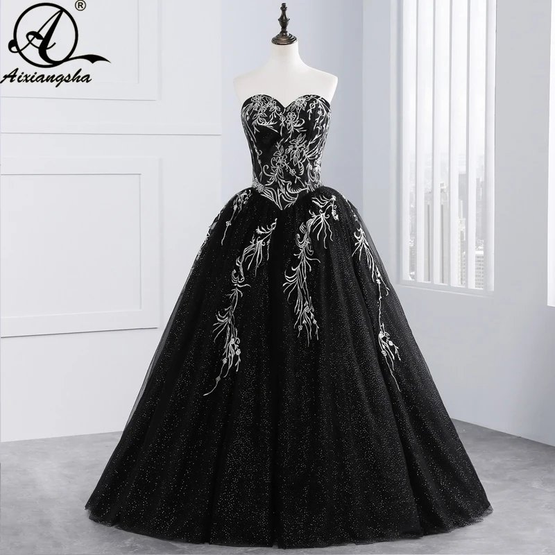 black sweet sixteen dresses
