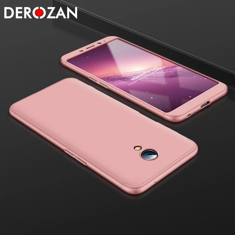 

DEROZAN 360 Degree Full Case For Meizu M6 Note Case M5 M3 Meilan Note 3 5 6 E2 S6 M2E M6S Plastic Anti-Knock Back Cover Shell