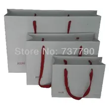 Изготовленный На Заказ печатный логотип подарочный бумажный пакет/перерабатываемая упаковка белый бумажный пакет для продукта 42x31x15cm