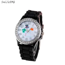 SmileOMG Fashion Kid s font b Watch b font Christmas Silica Gel Quartz Analog font b