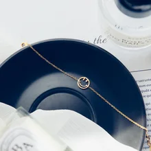 Yun ruo розовое золото Цвет модные нормкор, рисунок со смайликом, браслет для женщин, подарок Титан Сталь ювелирных изделий никогда не выцветает; Прямая поставка