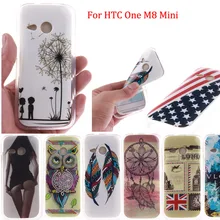 18 cores de alta qualidade IMD impressão suave TPU voltar celular Case capa para HTC M8 mini One mini 2 escudo protetor