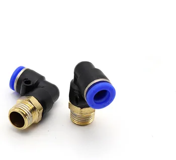 

1/8"BSPT male thread to 6mm Tube Elbow Pneumatic L-Joint Quick Fitting Coupler Air Fittings PL6-01