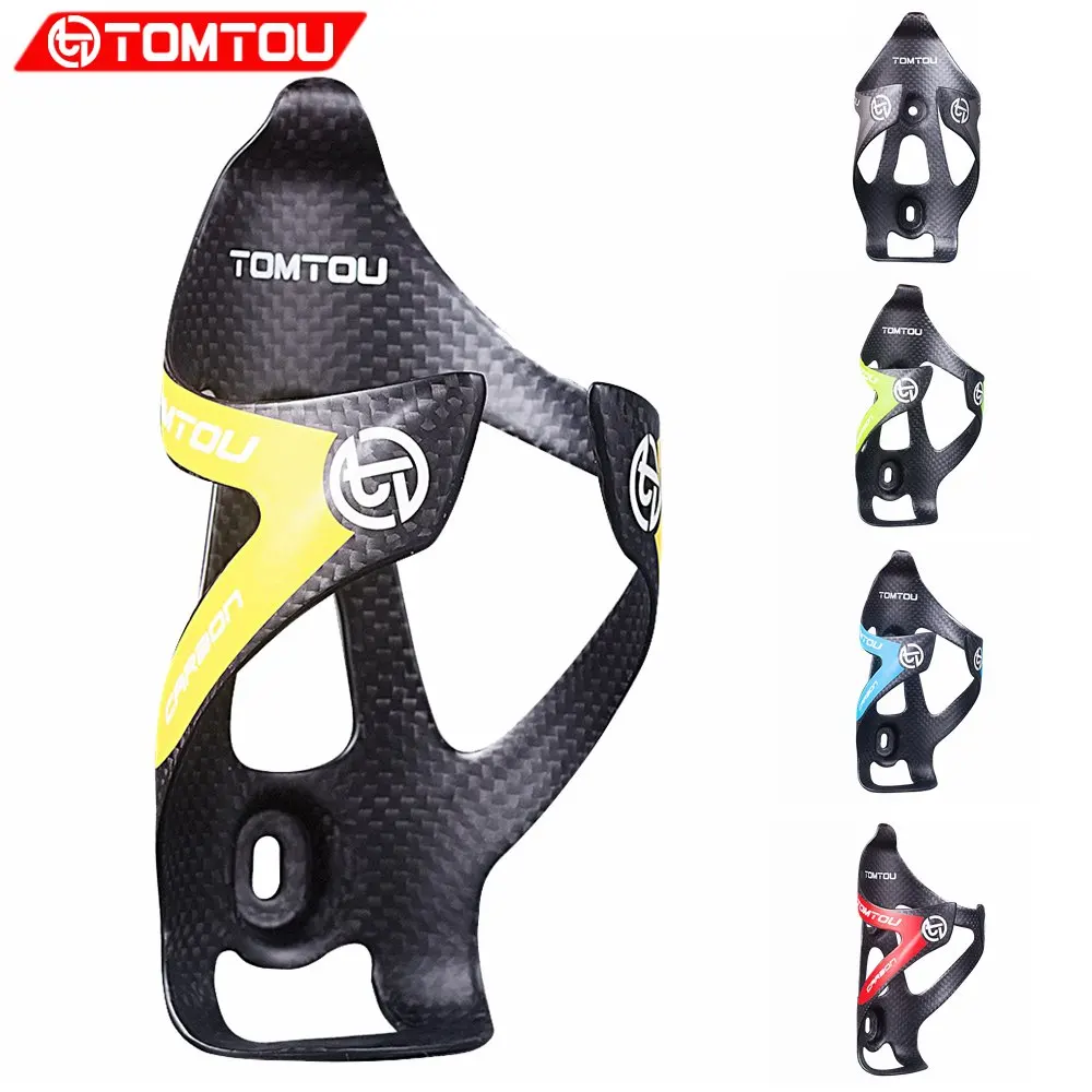 

TOMTOU Full 3K Carbon Bottle Cages Bicycle Water Bottle Holder Cage Super light 25g 2 Pcs/Lot Yellow Red Green Blue Gray