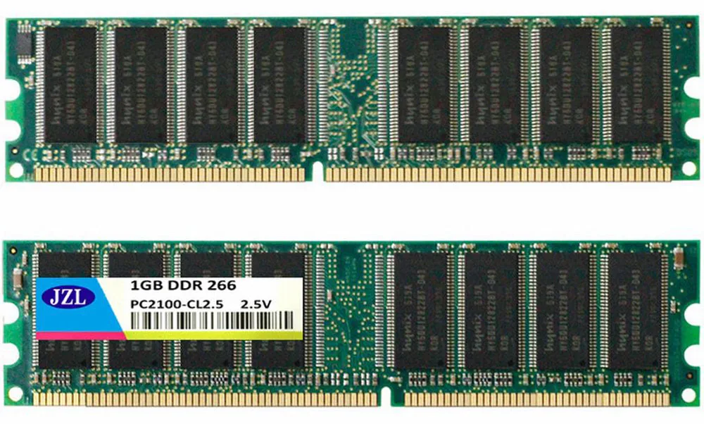 JZL Memoria PC-2100 DDR 266 МГц/PC2100 DDR266/DDR1 266 МГц ddr266мгц 1 ГБ LC2.5 184PIN без ECC 2,5 в Настольный ПК оперативная Память DIMM