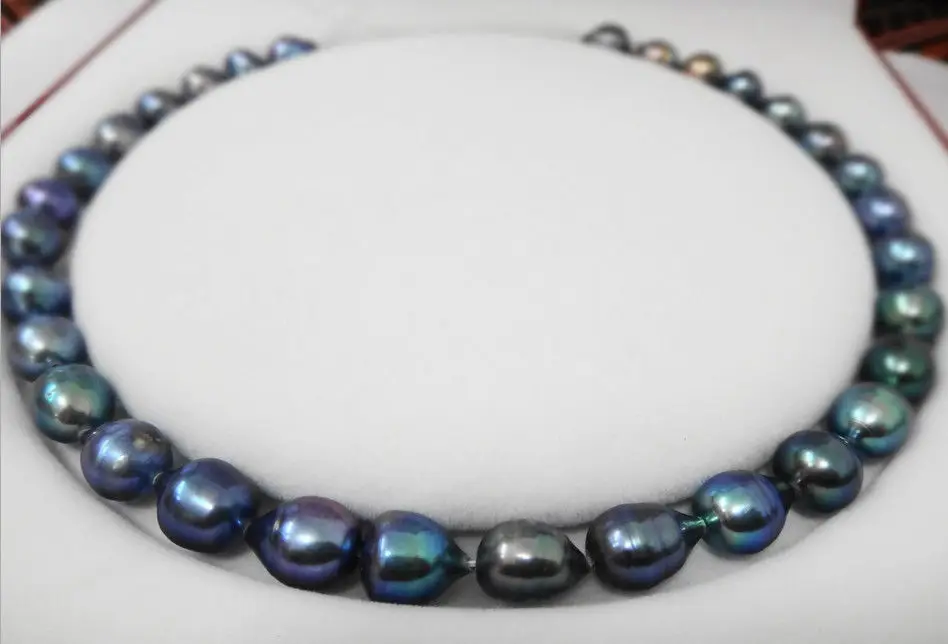 

ddh001560 NATURAL TAHITIAN GENUINE BLACK PEACOCK GREEN BLUE PEARL NECKLACE 28% Discount