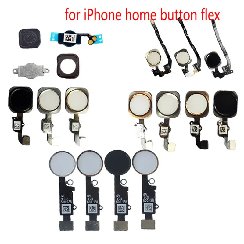 

Home Buttom with Flex Cable for iPhone 5 5S SE 6 6S 6Plus 6sPlus 7 Plus Assembly Sensor Ribbon Complete Spare Parts Replacement