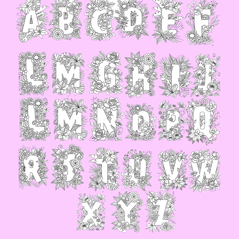 

Flower Big-Individual Alphabets Pattern Prints Transparent Clear Silicone Stamp/Seal for DIY scrapbooking/photo album 3x4in
