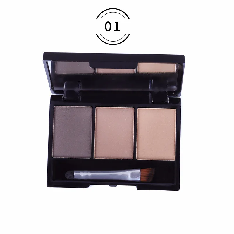 3 Colors Eyebrow Powder Palette Cosmetic Brand Eye Brow Enhancer Professional Waterproof Makeup Eye Shadow With Brush Mirror Box 3 Colors Eyebrow Powder Palette Cosmetic Brand Eye Brow Enhancer Professional Waterproof Makeup Eye Shadow With Brush Mirror Box