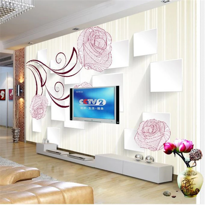 

Customize size High Quickly mural HD 3d stereoscopic wallpaper flower europe papel de parede wallpaper for walls 3 d