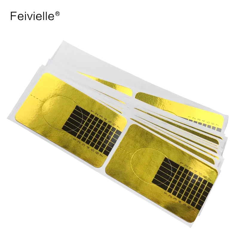 Feivielle хит 100 шт Профессиональные формы для ногтей акриловая Кривая Наращивание