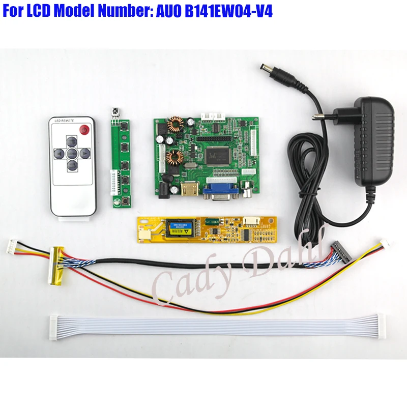 HDMI VGA 2AV аудио видео контроллер плата + инвертор Lvds кабель пульт дистанционного
