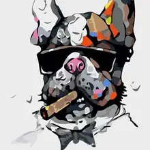 0857 бульдог босс-DIY Краска по номерам