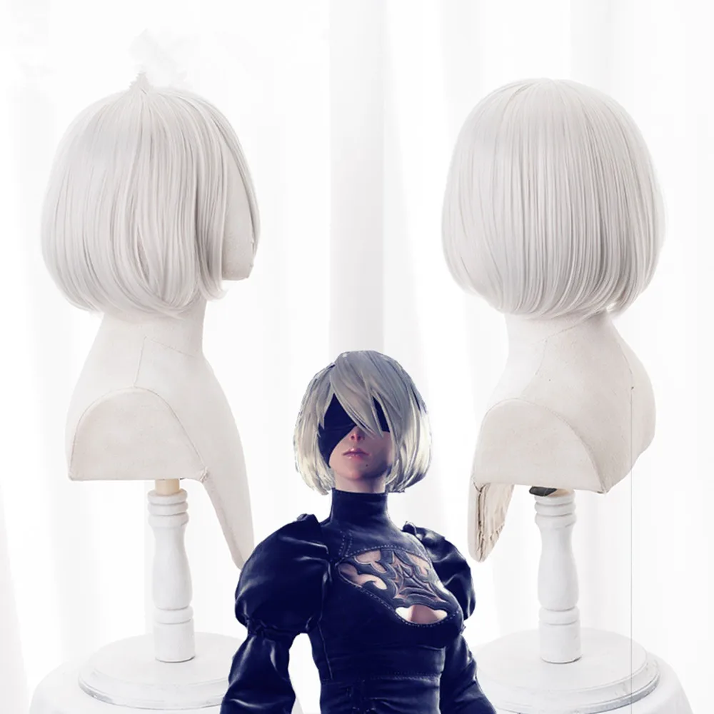 Парик для косплея YoRHa No.2 Тип B 2BYoRH 2A 9S 2B парик нейер: Automata костюм парики костюмы