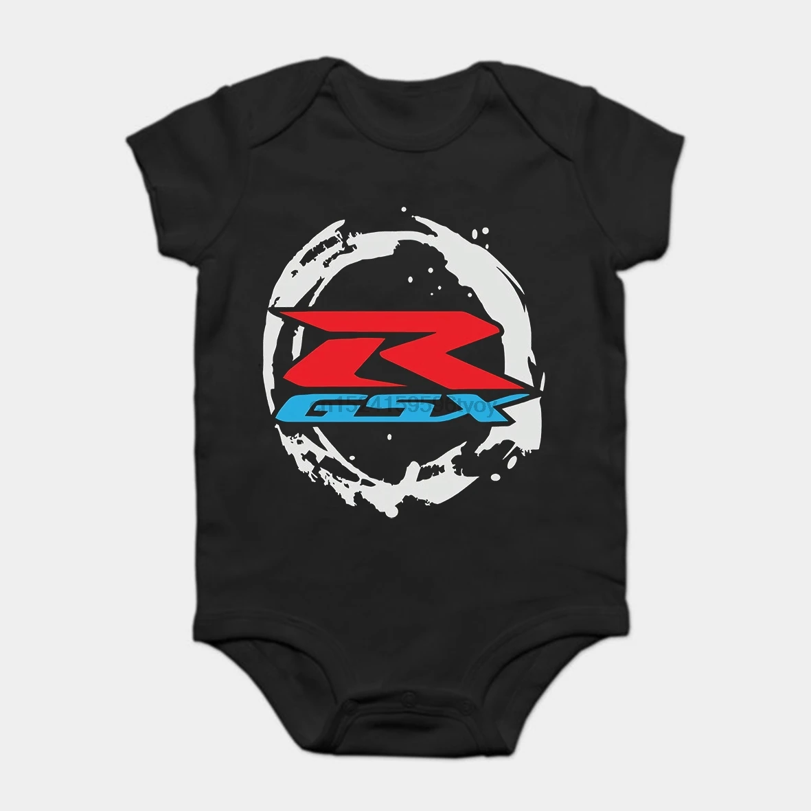 

Baby Onesie Baby Bodysuits kid t shirt Funny white Black tee Classic Round Logo Suzuki Gsxr Printed