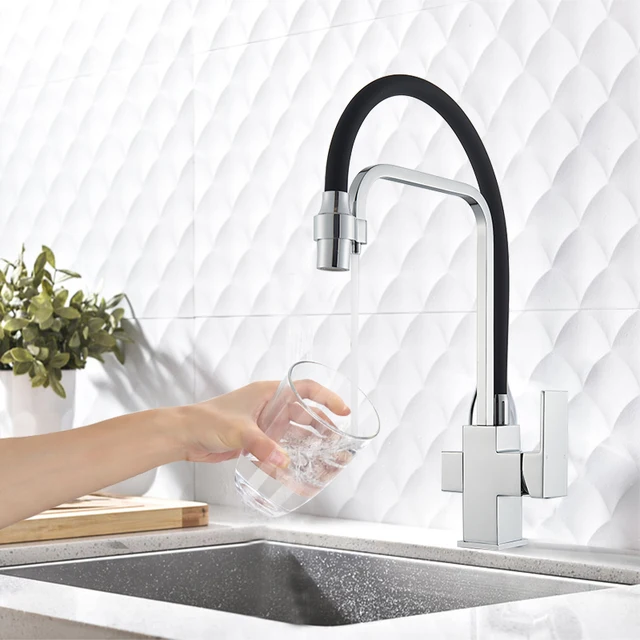 Best Price Uythner Filter Kitchen Faucets Deck Mounted Mixer Tap 360 Rotation with Water Purification Features Mixer Tap Crane For Kitchen