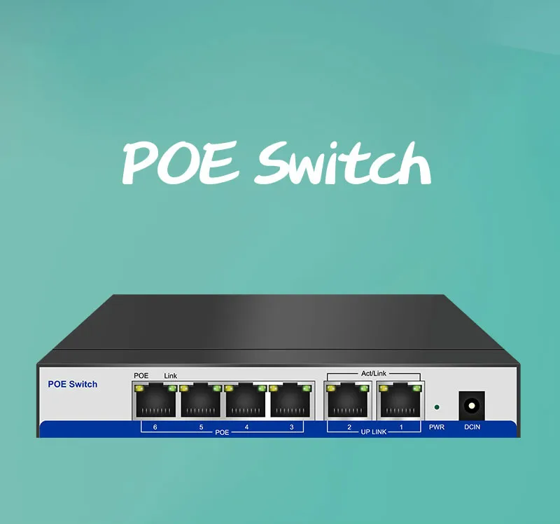 HYY10 CCTV active 4 Порты 10/100 M PoE коммутатор Мощность Over Ethernet для POE IP Камера Системы сети настольных коммутаторы 2 Порты Uplink