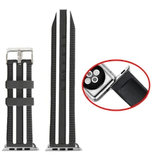 42 мм Замена мужской t для горячего Apple iWatch WB1117F42JB черный с белым цветом силиконовая Силиконовая форма-украшение для торта женские мужские часы модные