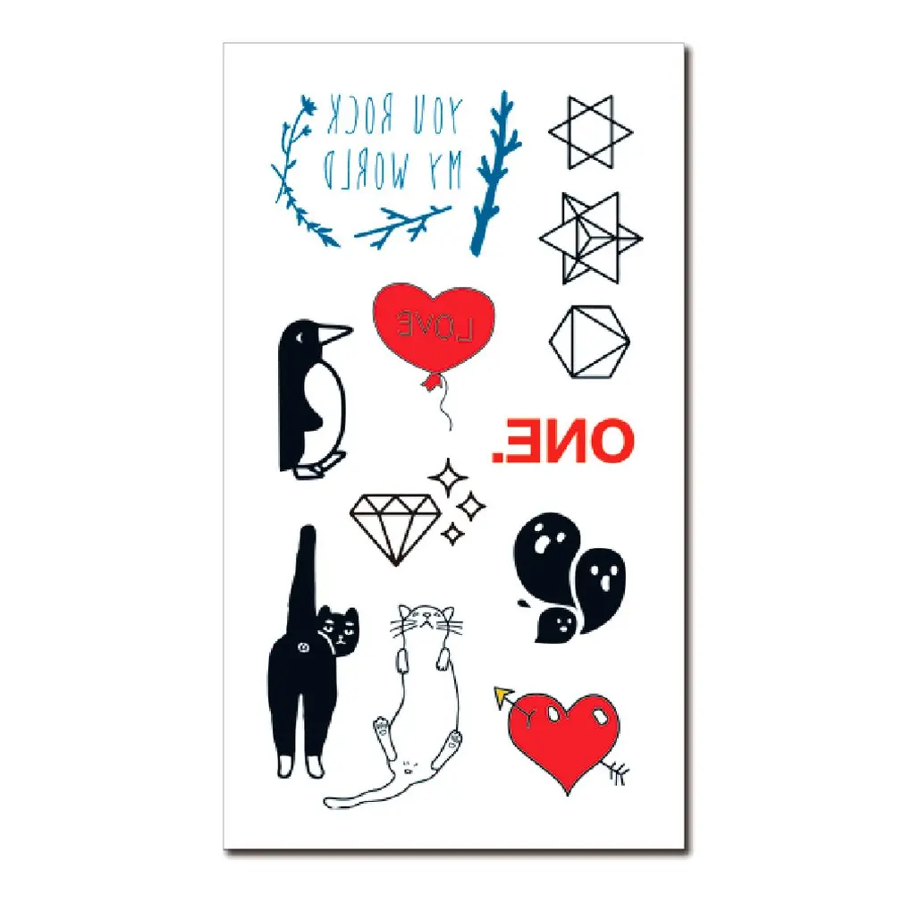 Cartoon Temporary Tattoo Sticker Safe Temporary Children Tattoo Sticker Funny Cartoon Pattern Body Art Tattoos Best Gift