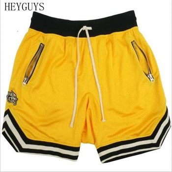 

Mens Summer Fitness Shorts Gyms Crossfit Bodybuilding Workout Joggers Male Loose Breathable mesh Short Pants Brand Sweatpants