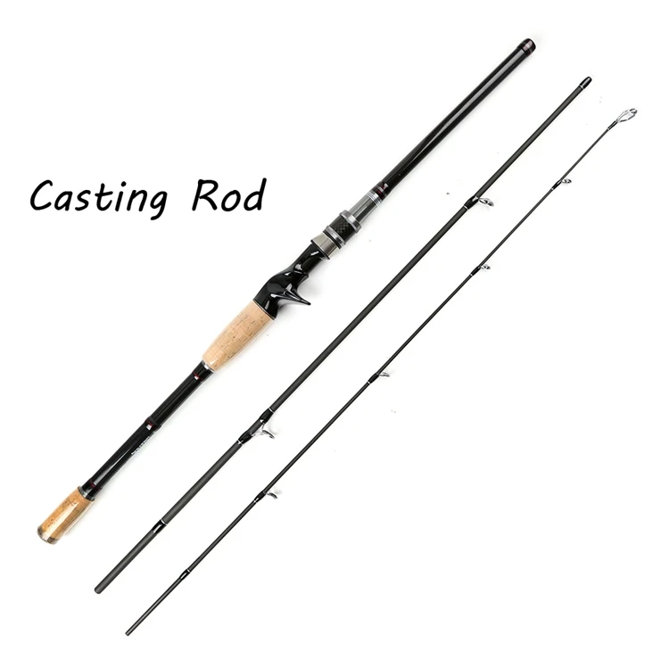 JOHNCOO 1.8m 3 Section Casting Rod 603MH Telescopic Carbon Lure Rods Fast Action Travel Rod Ultralight Spinning Rods - Цвет: Casting Type