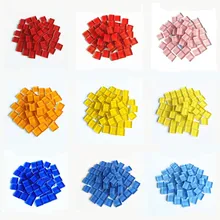 300 г/лот 10x10 мм Разноцветные квадратные стеклянные мозаичные плитки для DIY ремесла поставщик модный материал ручной работы мозаичная зеркальная плитка